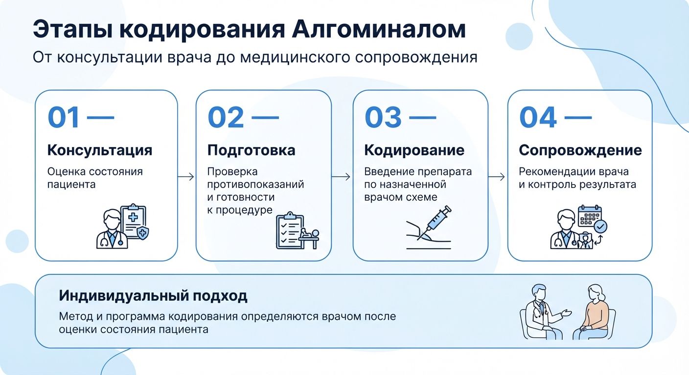 Кодирование препаратом «Алгоминал» в Курганинске инфографика